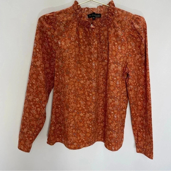 House of Harlow 1960 Boho Ruffle Collar  Peasant Top - Picture 3 of 10